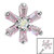 Steel Claw Set CZ Lily Flower for Internal Thread shafts in 1.2mm - SKU 35624