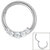 Steel Claw Set Radiant Jewelled Hinged Clicker Ring - SKU 35635
