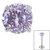 Titanium Claw Set Round CZ Jewel for Internal Thread shafts in 1.2mm 1.2mm, 2.5mm, Lilac - alternative image