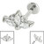 Titanium Internally Threaded Labrets 1.2mm - Steel Claw Set 3 Jewelled Marquise Sunset - SKU 35710