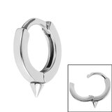 Surgical Steel Huggie Clicker Ear Ring - Spike - SKU 35717