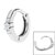 Surgical Steel Huggie Clicker Ear Ring - Claw Set Triple Jewel - SKU 35719