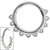 Steel Filigree Lace Hinged Clicker Ring - SKU 35754