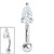 Steel Claw Set CZ Teardrop Micro Curved Bar 1.2mm - SKU 35822