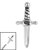 Steel Mini Dagger for Internal Thread shafts in 1.2mm - SKU 35832