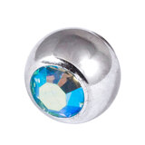 Titanium Threaded Jewelled Balls 1.6x5mm - SKU 3602