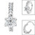 Steel Claw Set Jewelled Flower Hinge Nose Clicker Ring - SKU 36036