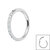 Titanium 1.2mm Pave Set Jewelled Edge Hinged Clicker Ring - SKU 36107