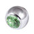 Titanium Threaded Jewelled Balls 1.6x6mm - SKU 3611
