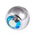 Titanium Threaded Jewelled Balls 1.6x6mm - SKU 3613