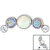 Titanium (Infinity) Bezel Set 5 Opal and Jewels Crescent for Internal Thread shafts in 1.2mm - SKU 36133