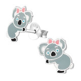 Sterling Silver Koala Bear Ear Stud Earrings ES101 - SKU 36135