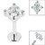 Titanium Internally Threaded Labrets 1.2mm - Steel Claw Set Jewelled Diamond Shape - SKU 36230