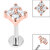 Titanium Internally Threaded Labrets 1.2mm - Steel Claw Set Jewelled Diamond Shape - SKU 36233
