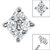 Steel Claw Set Jewelled Diamond Shape for Internal Thread shafts in 1.2mm - SKU 36238