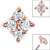Steel Claw Set Jewelled Diamond Shape for Internal Thread shafts in 1.2mm - SKU 36239