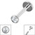 Titanium Internally Threaded Labrets 1.2mm - Titanium Jewelled Disk - SKU 36334