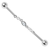 Steel Moving Chain with Marquise Jewel Industrial Scaffold Bar IND58 - SKU 36353