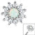 Steel Claw Set Opal and CZ Jewel Sunflower for Internal Thread Shafts in 1.2mm (0.9mm) - SKU 36356
