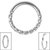 Steel Twisted Bar Hinged Clicker Ring - SKU 36407