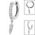 Steel Jewelled Huggie Earring with Dangle Spike - SKU 36488