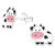 Sterling Silver Cuddly Cow Ear Stud Earrings - SKU 36497