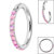Titanium 1.2mm Pave Set Opal Edge Hinged Clicker Ring - SKU 36501