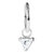 Steel Hinged Segment Ring with Steel Jewelled Triangle Charm - SKU 36599