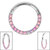 Titanium Hinged Pave Set Synth Opal Eternity Clicker Ring - SKU 36623