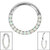 Titanium Hinged Pave Set Synth Opal Eternity Clicker Ring - SKU 36624