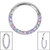Titanium Hinged Pave Set Synth Opal Eternity Clicker Ring - SKU 36626
