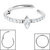 Titanium Marquise Pave Set Jewelled Edge Hinged Clicker Ring - SKU 36667