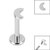 Titanium Internally Threaded Labrets 1.2mm - Titanium Crescent Moon - SKU 36717