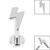 Titanium Internally Threaded Labrets 1.2mm - Titanium Lightning Bolt - SKU 36724