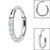 Titanium 1.6mm Pave Set Jewelled Edge Hinged Clicker Ring - SKU 36769