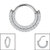 Titanium Hinged Pave Set Double Row Eternity Clicker Ring - SKU 36773