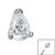 Steel Claw Set Jewelled Pear Cut for Internal Thread shafts in 1.2mm - SKU 36782