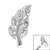 Steel Claw Set Jewelled Leaf for Internal Thread shafts in 1.2mm - SKU 36786