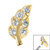 Steel Claw Set Jewelled Leaf for Internal Thread shafts in 1.2mm - SKU 36787