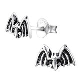 Sterling Silver Spooky Bat Ear Stud Earrings - SKU 36840