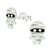 Sterling Silver Mummy Ear Stud Earrings - SKU 36841