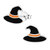 Sterling Silver Witch Hat Ear Stud Earrings - SKU 36843