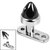 Titanium Dermal Anchor with Titanium Bezel Set Black Agate Cone - SKU 36990