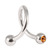 Steel Double Jewelled Spiral 1.6mm 1.6 / 10 / Amber - alternative image