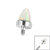 Titanium Bezel Set Synth Opal Cone for Internal Thread shafts in 1.2mm - SKU 37329
