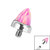 Titanium Bezel Set Synth Opal Cone for Internal Thread shafts in 1.6mm. Also fits Dermal Anchor - SKU 37348