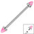 Titanium Internally Threaded Industrial Scaffold Bars 1.6mm - Titanium Bezel Set Synth Opal Cones - SKU 37383
