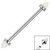 Titanium Internally Threaded Industrial Scaffold Bars 1.6mm - Titanium Bezel Set Synth Opal Cones - SKU 37389