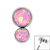 Titanium Bezel Set Duo Synth Opal Top for Internal Thread shafts in 1.2mm - SKU 37436