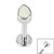 Titanium Internally Threaded Labrets 1.2mm - Titanium Bezel Set Synth Opal Pear - SKU 37464